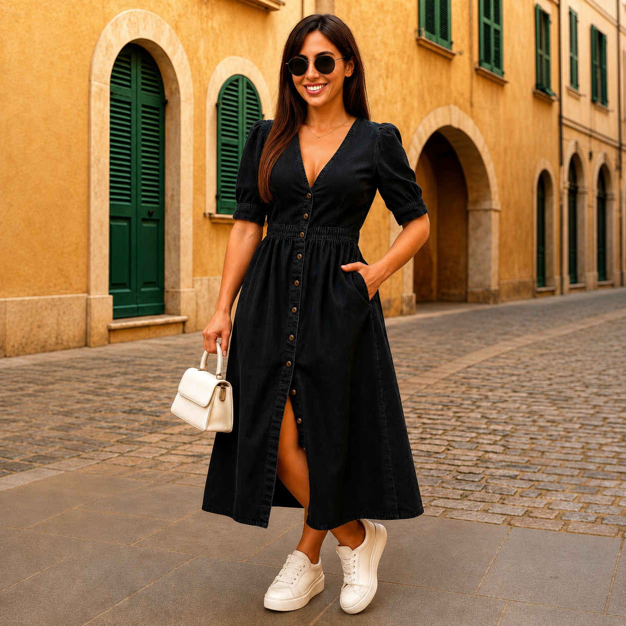 Marsha - Stylish Button-Down Dress