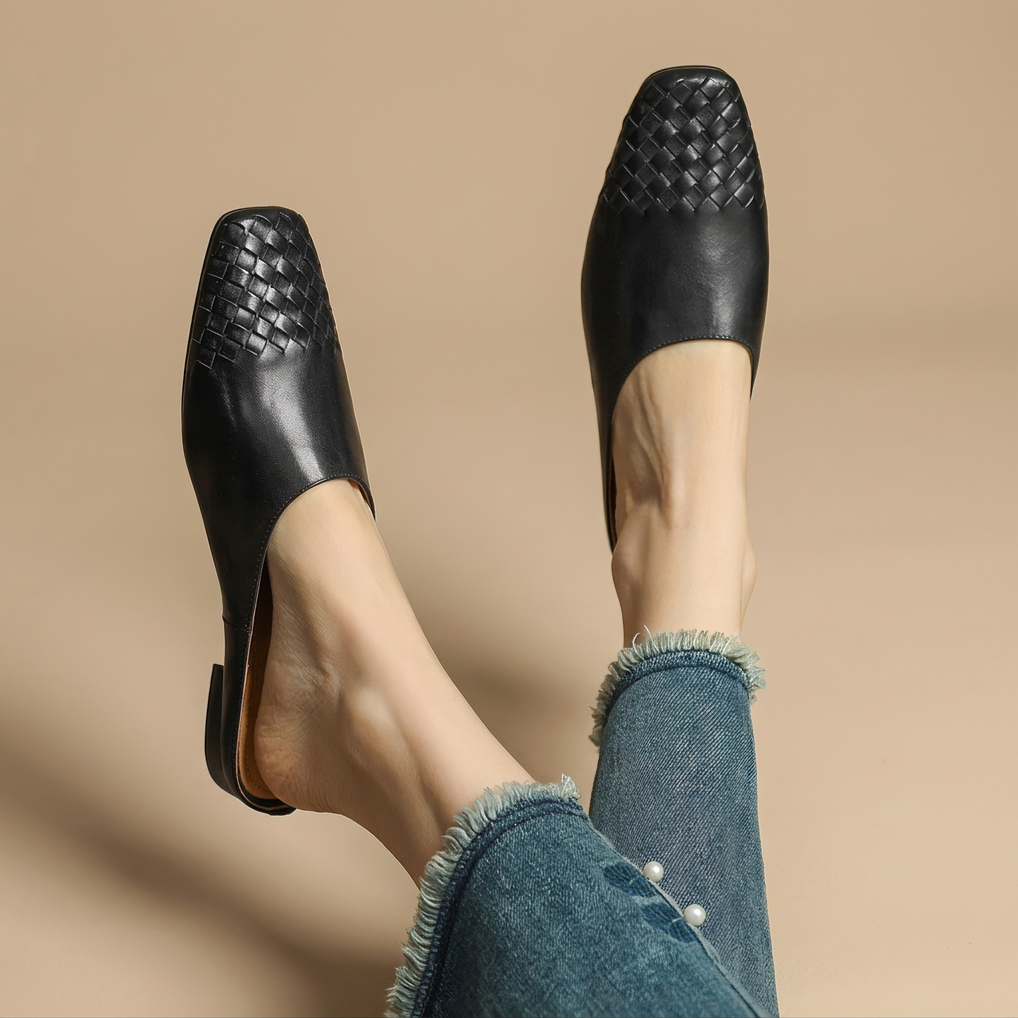 Nora - Stylish Closed-Toe Woven Sandals