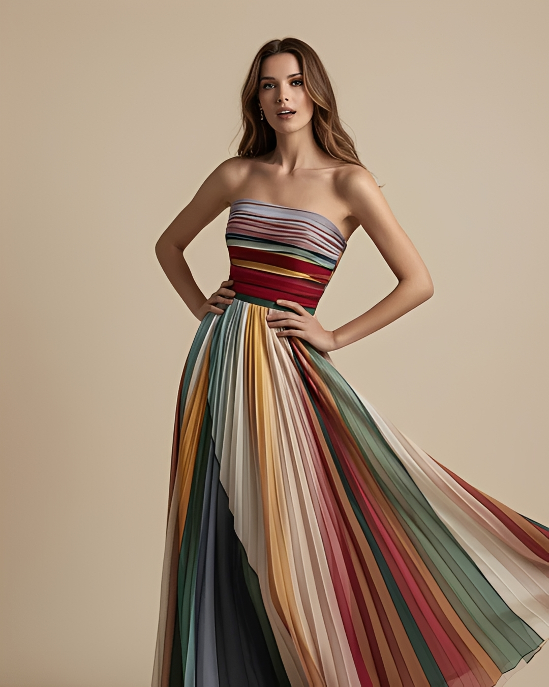 Katia - Elegant Strapless Maxi Dress