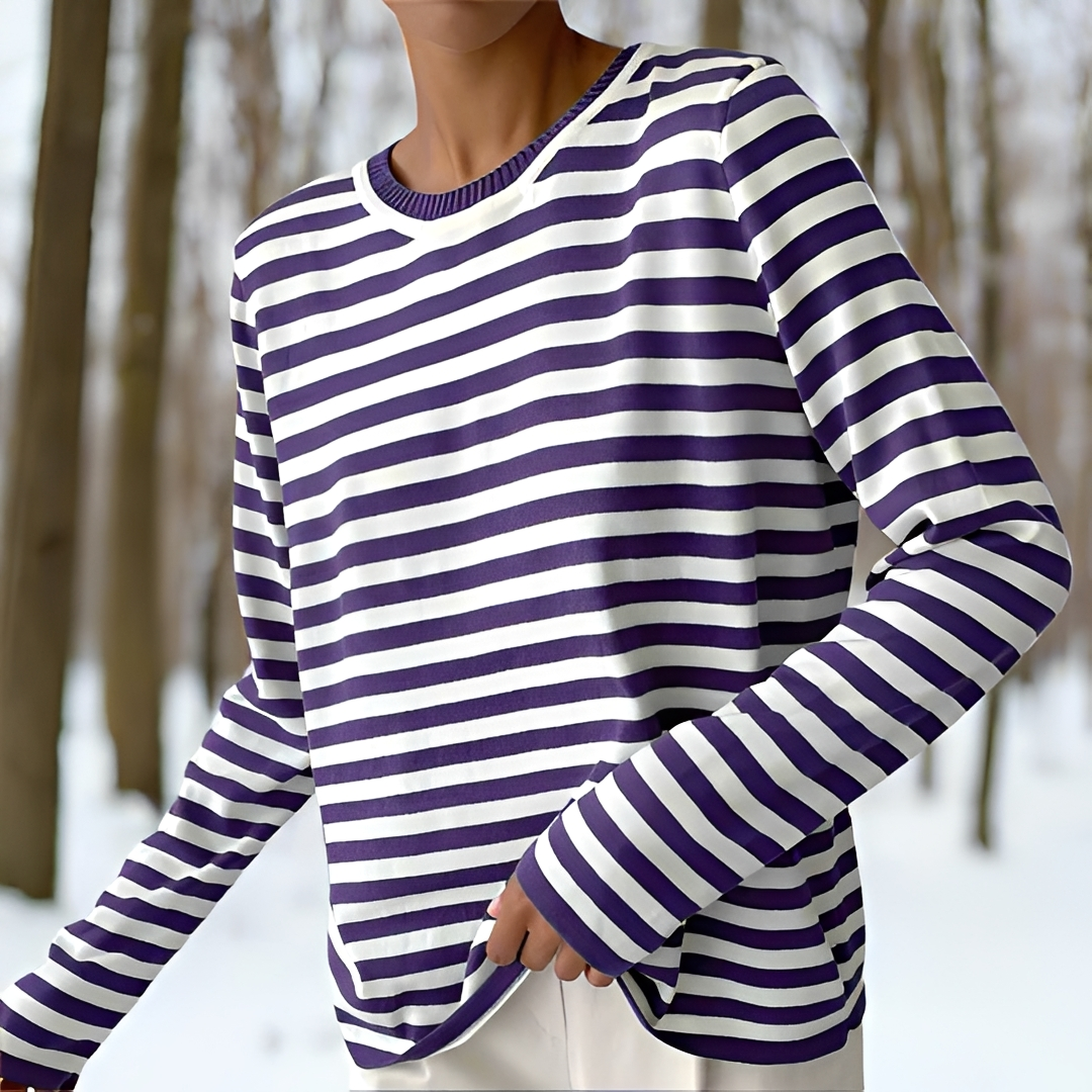 Reagine - Striped Long Sleeve Shirt