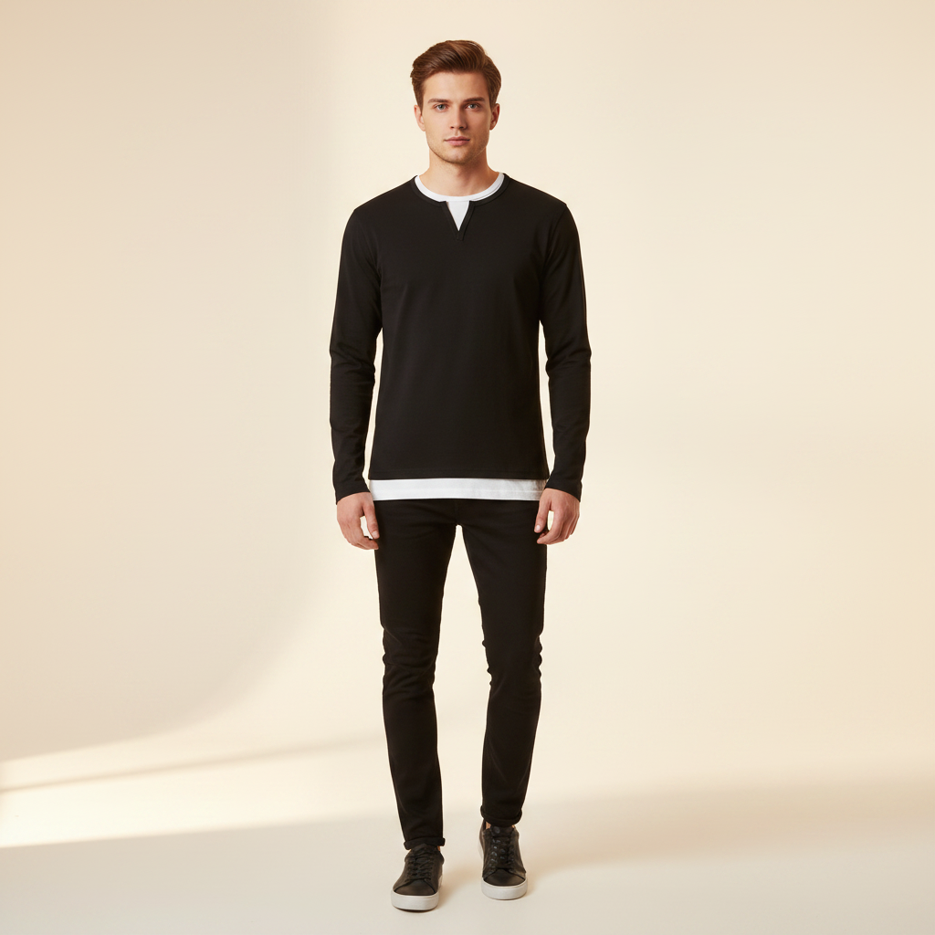 Daryl - Stylish V-Neck Long Sleeve Shirt