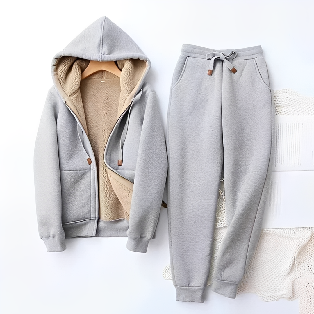 Madeline - Cozy Fleece Hooded Pants Set