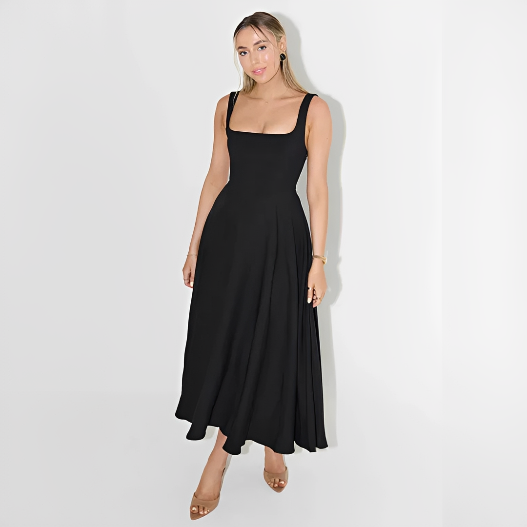 Yarabelle - Stylish Midi Dress with Shoulder Straps