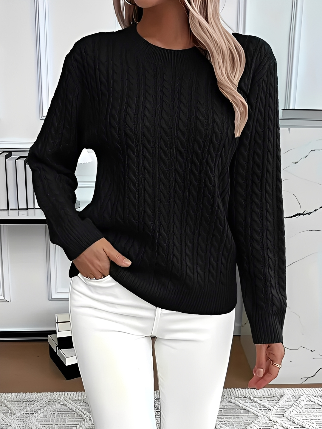 Dianna - Elegant Long Sleeve Sweater