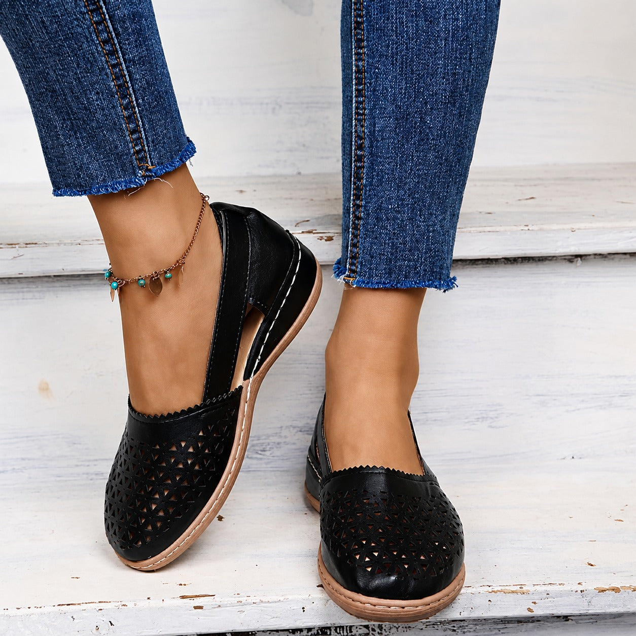 Tegan - Fashionable Sandals with Pattern