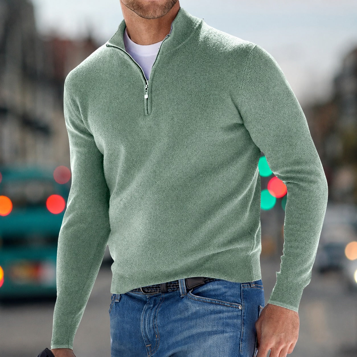 Carlo - Casual Sweater with Zipper
