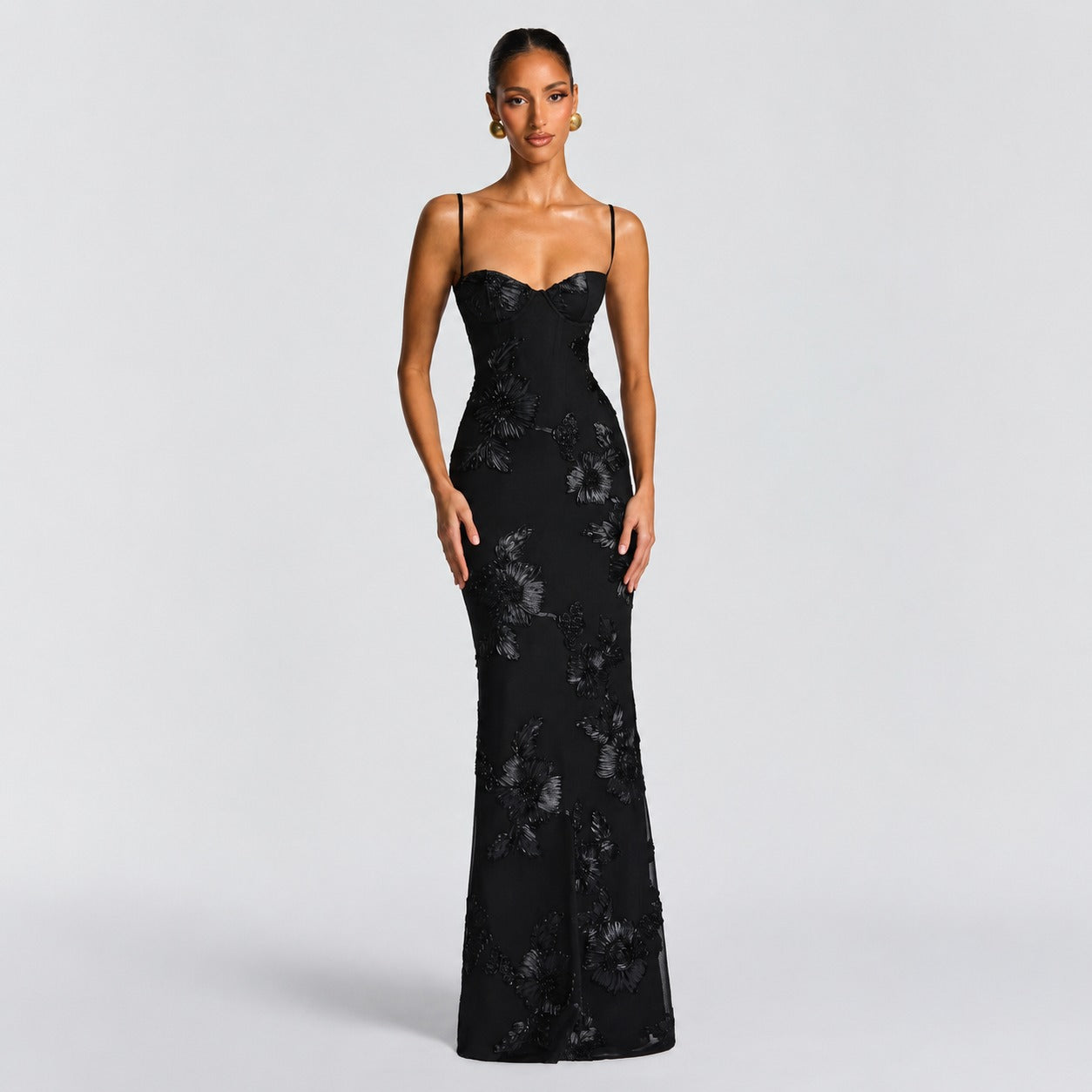 Norma - Elegant Floral Maxi Dress