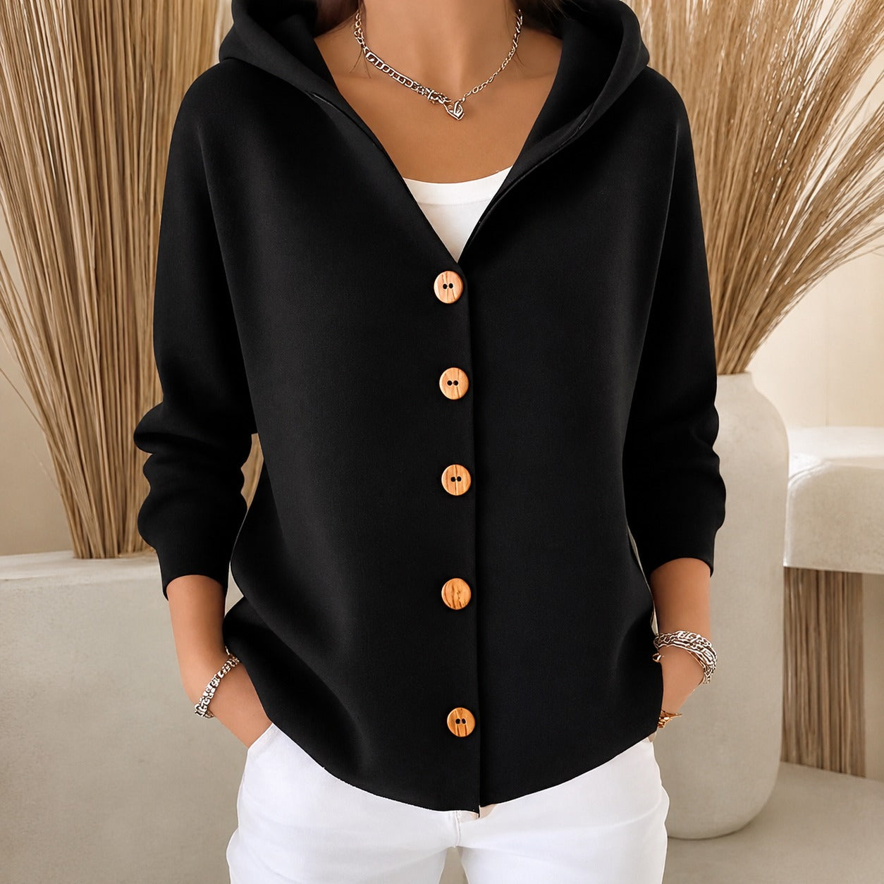 Ryanne - Comfy Long-Sleeved Hooded Jacket