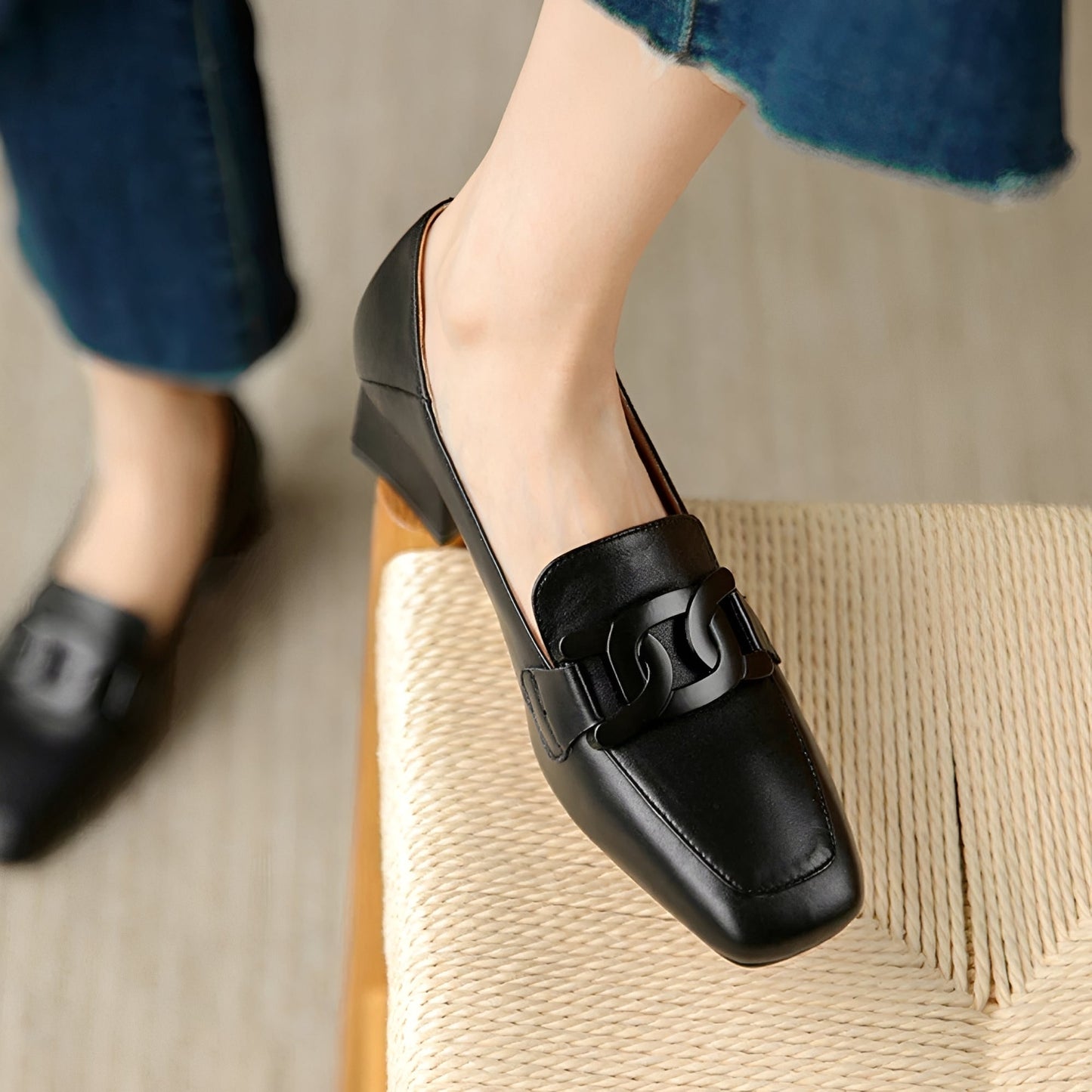 Maisha - Elegant Heeled Moccasins
