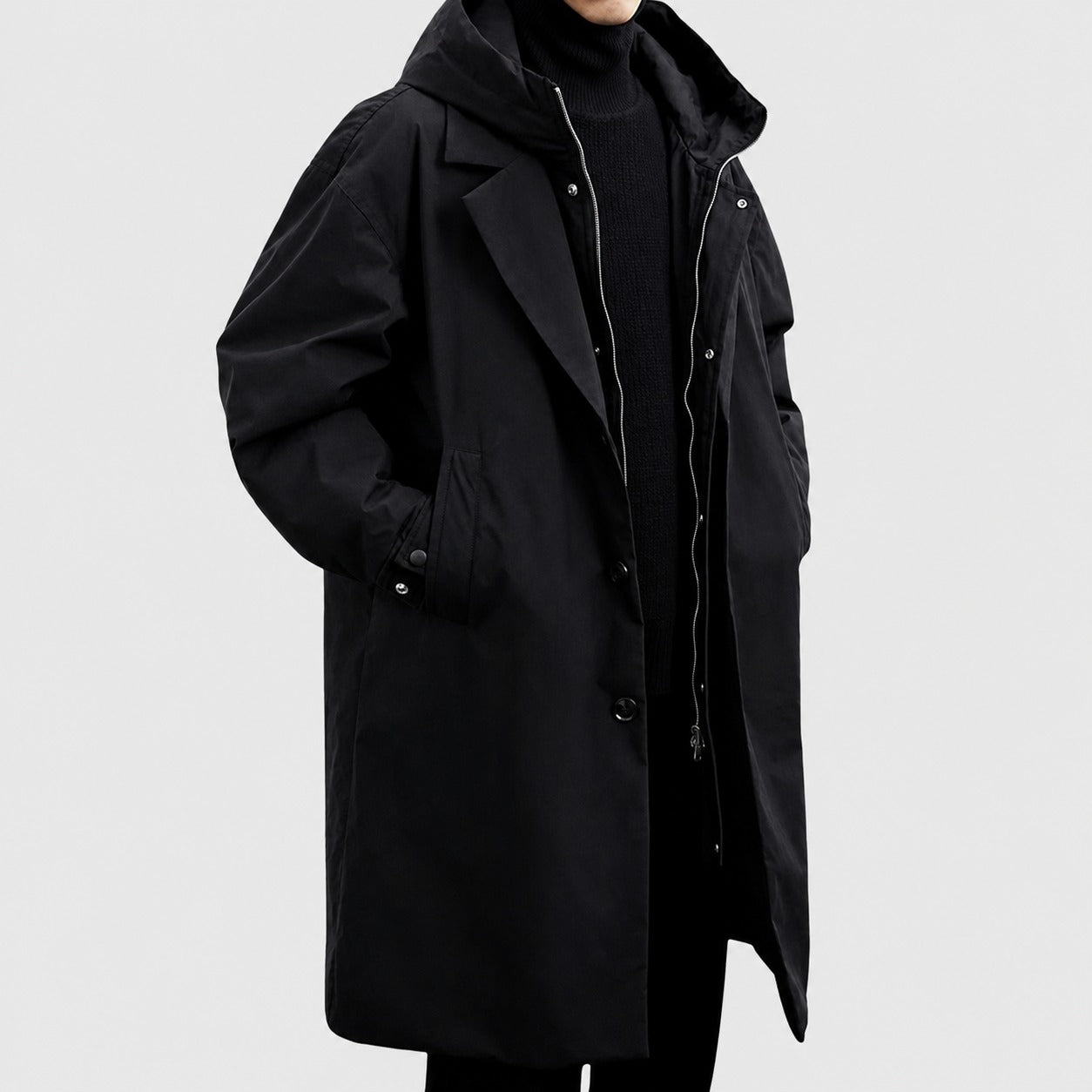 Hanson - Stylish Hooded Trench Coat