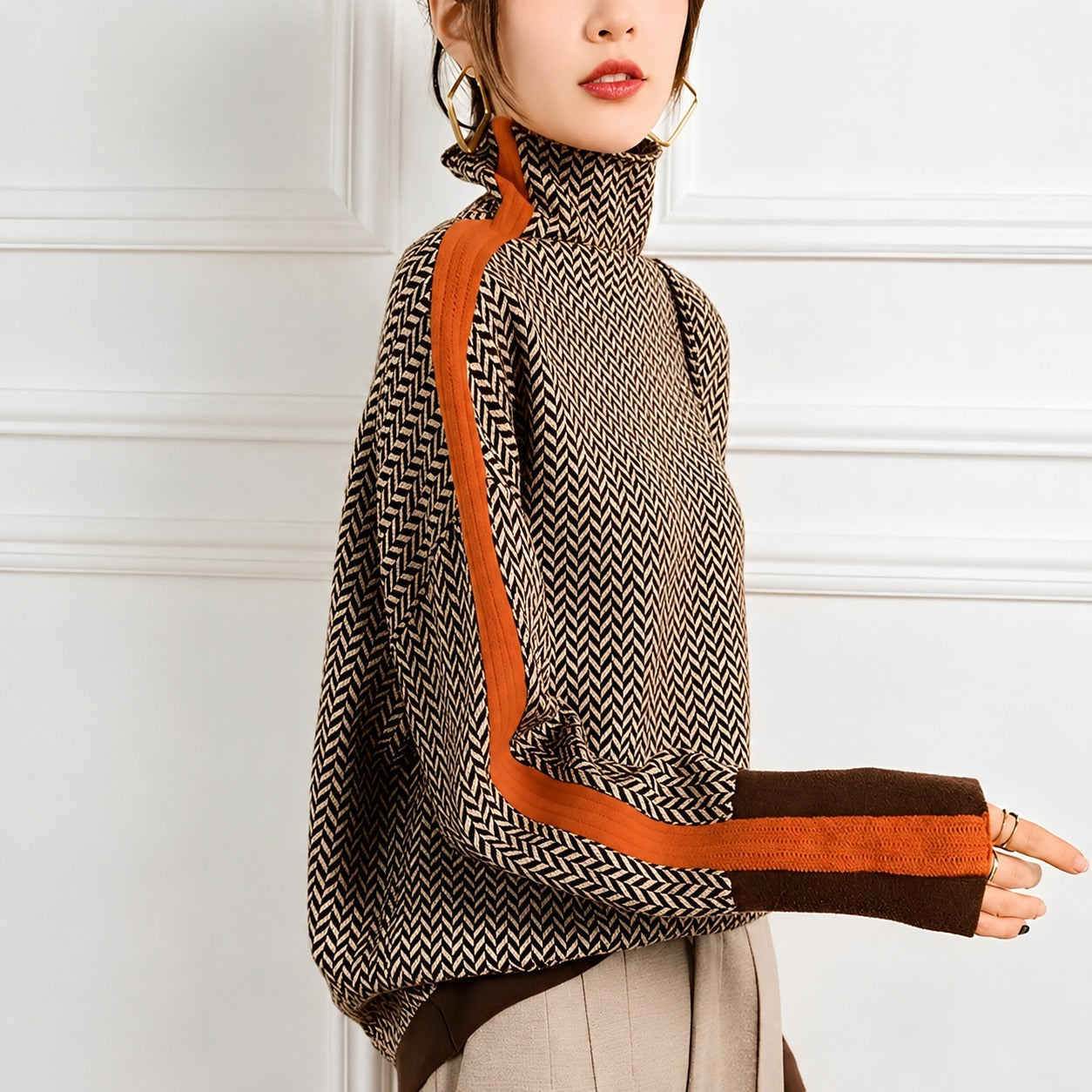 Anita - Stylish High Neck Sweater