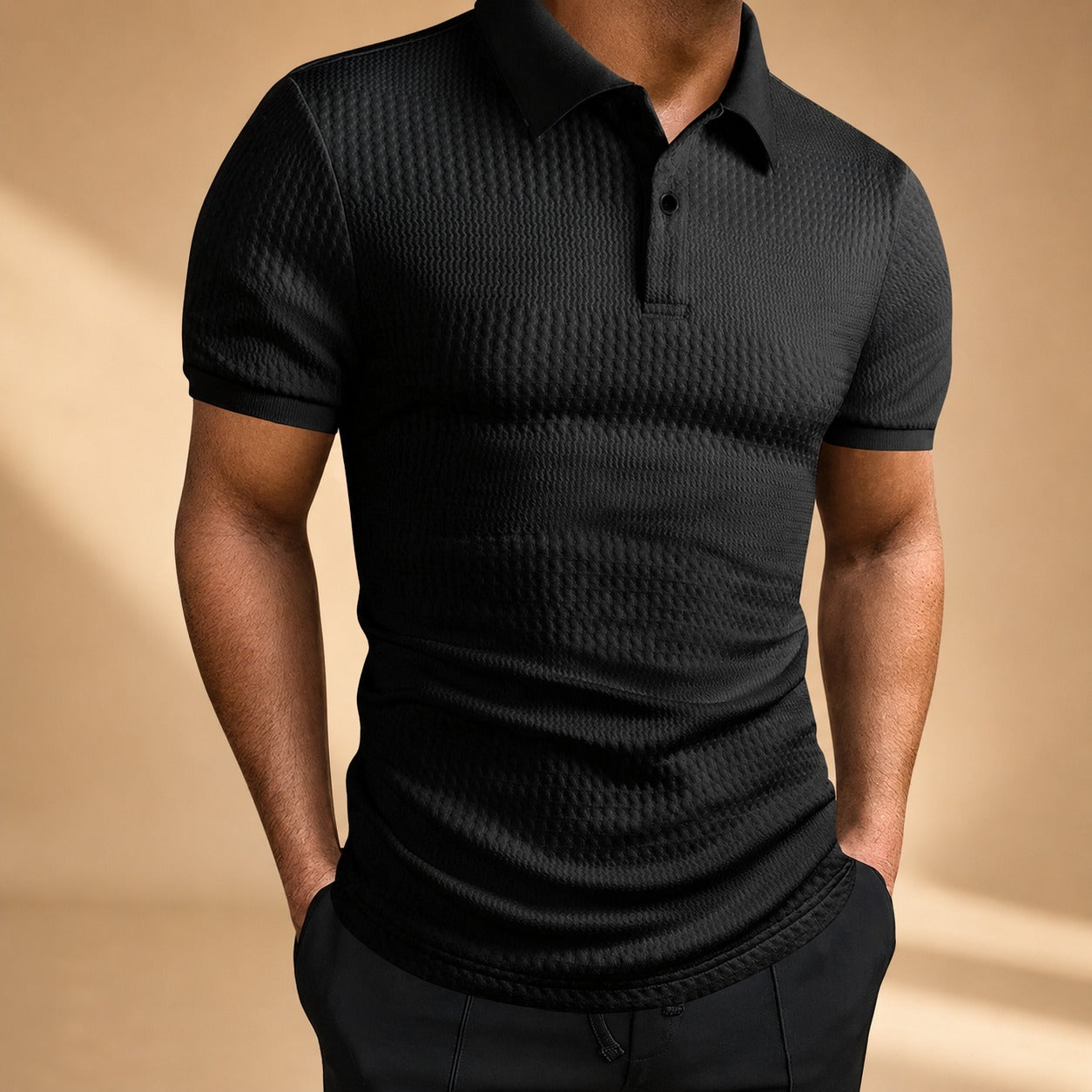 Robyn - Casual Textured Polo Shirt