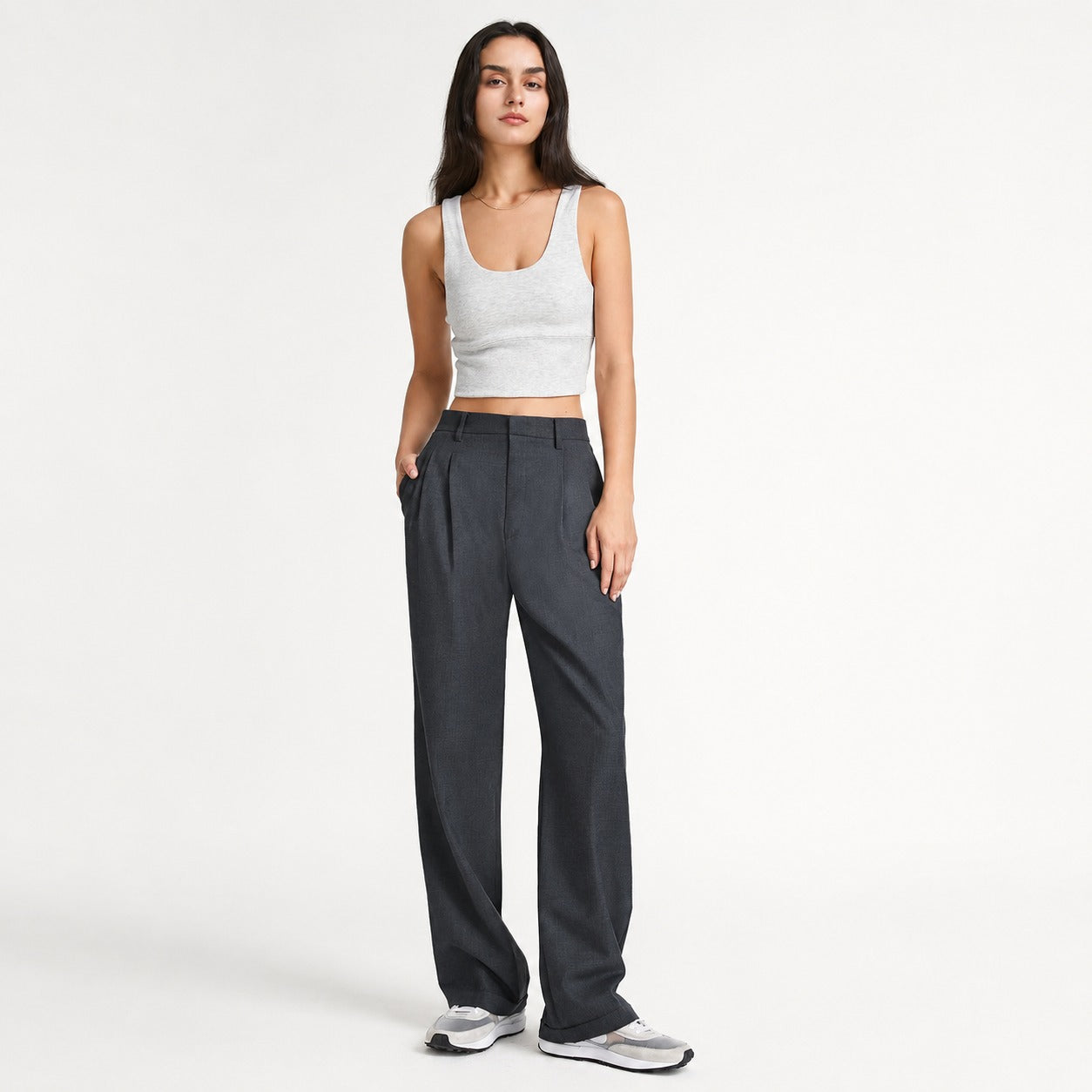 Amira - Loose straight-leg suit pants