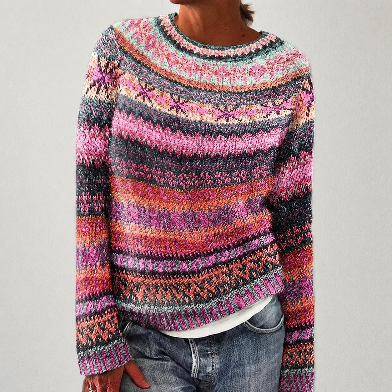 Olivia - Stylish patterned sweater