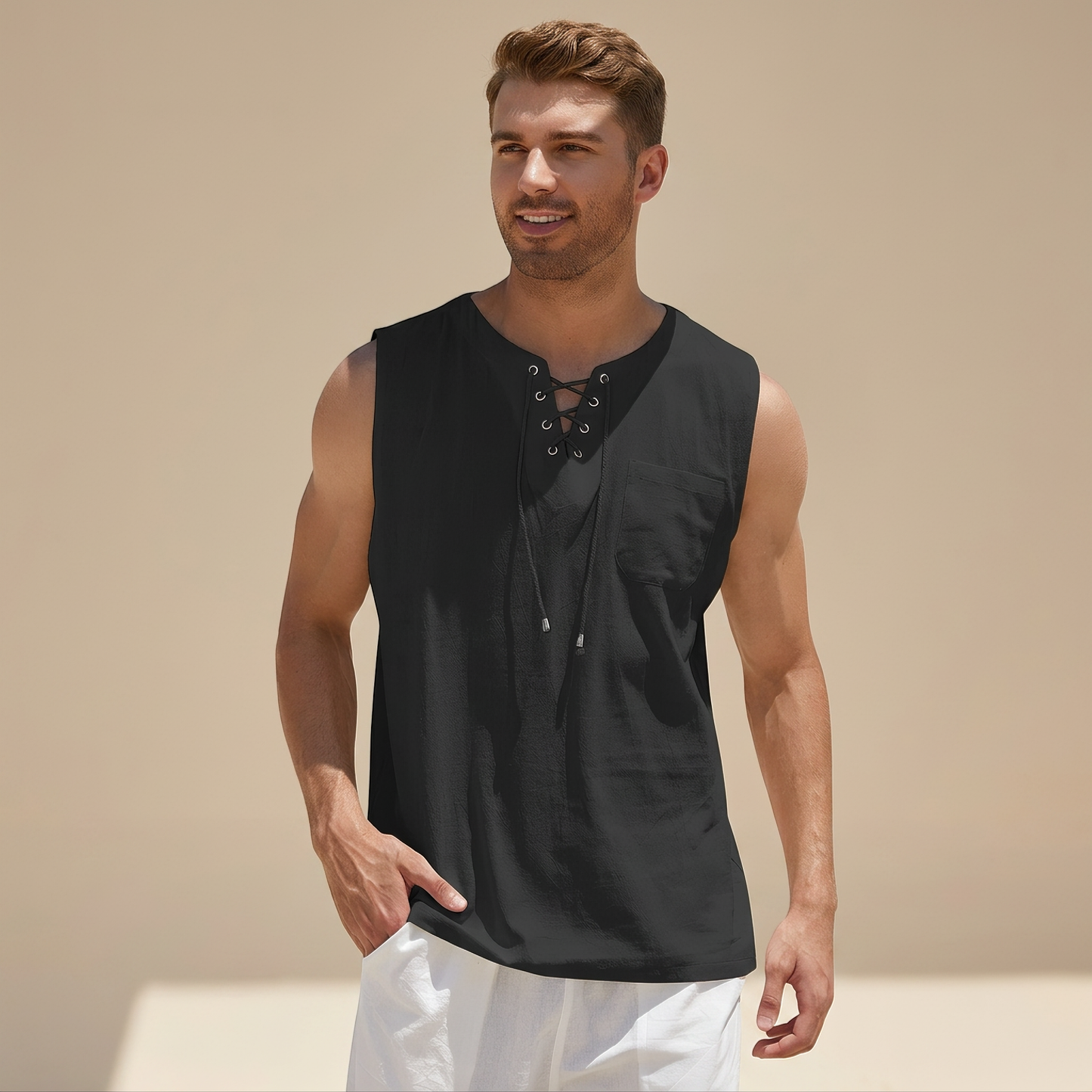 Mccoy - Loose Sleeveless Tank Top