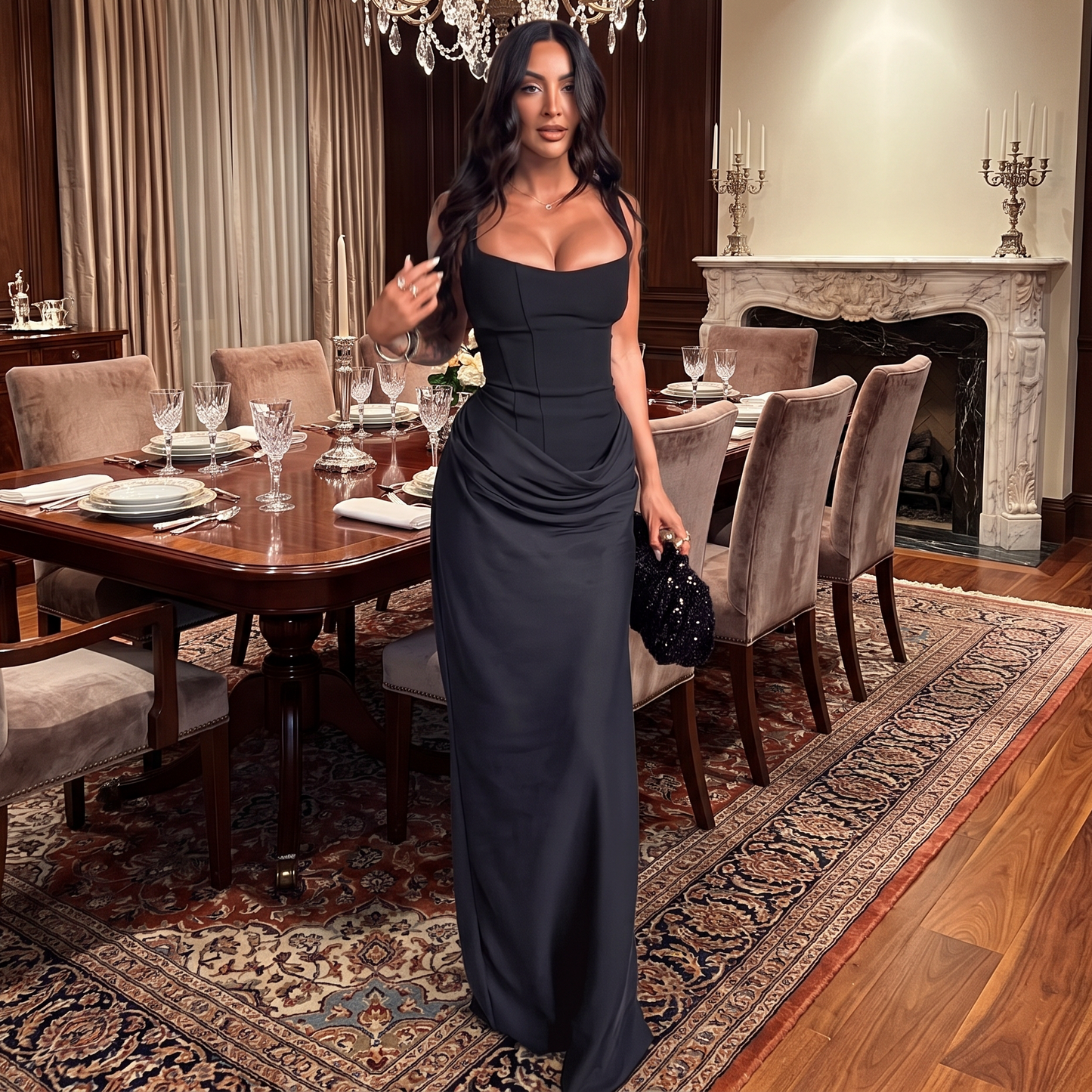 Christina - Stylish Sleeveless Long Dress