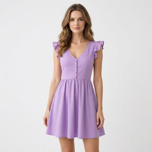 Purple Cotton Dress