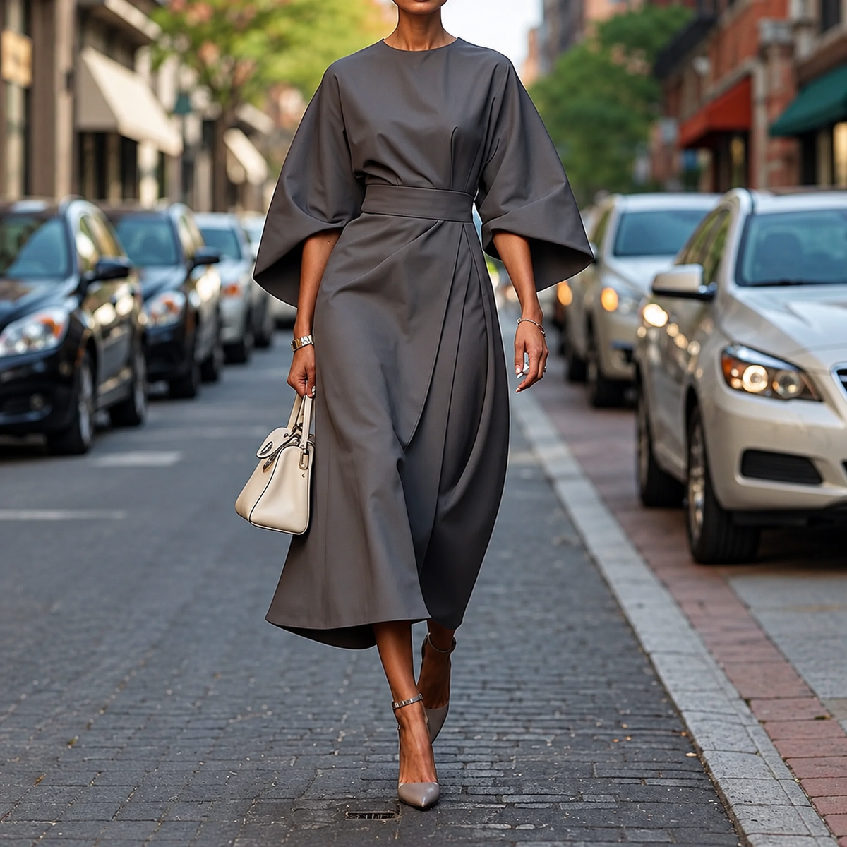 Clare - Maxi Dress with Waist Tie