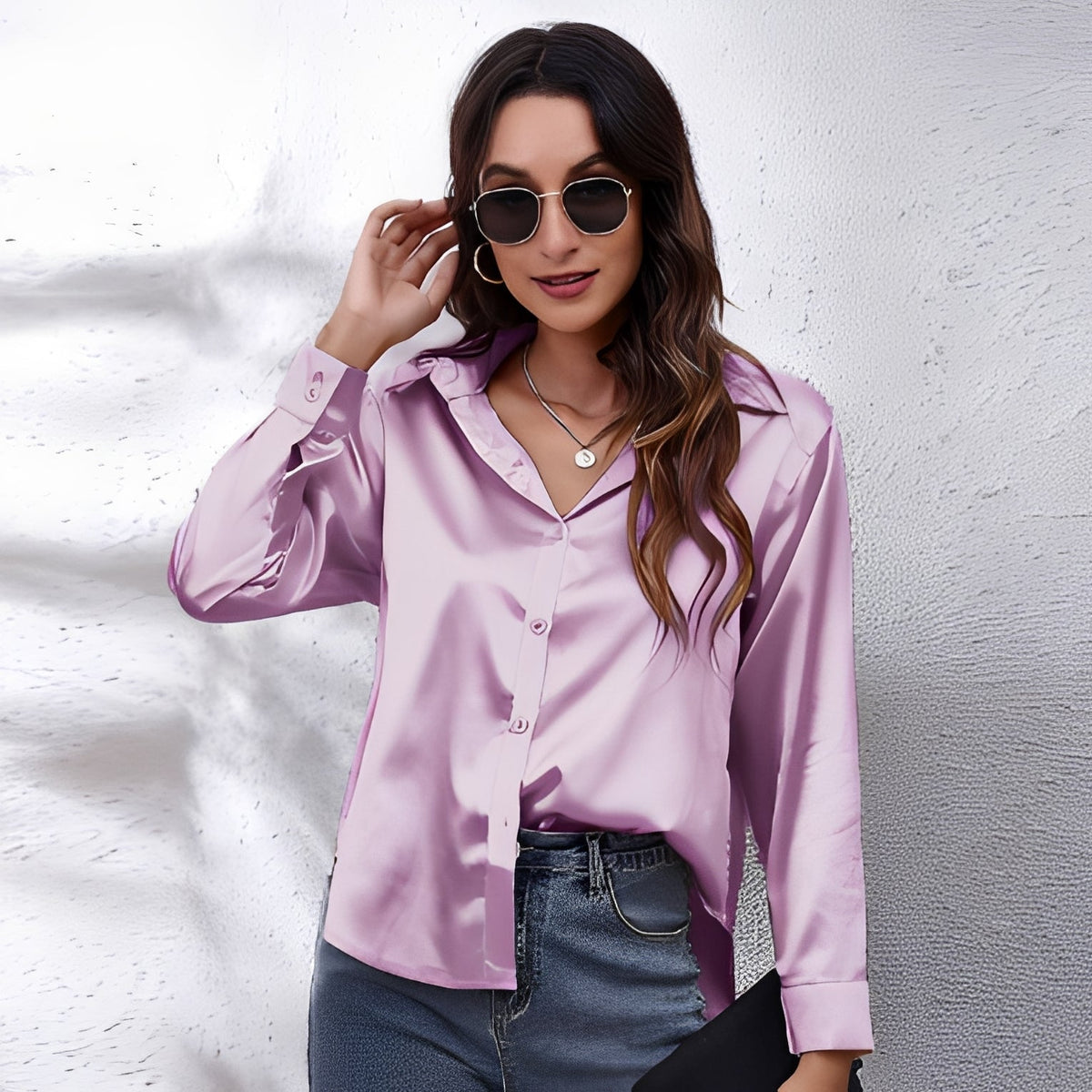 Haylee - Breezy and shiny blouse