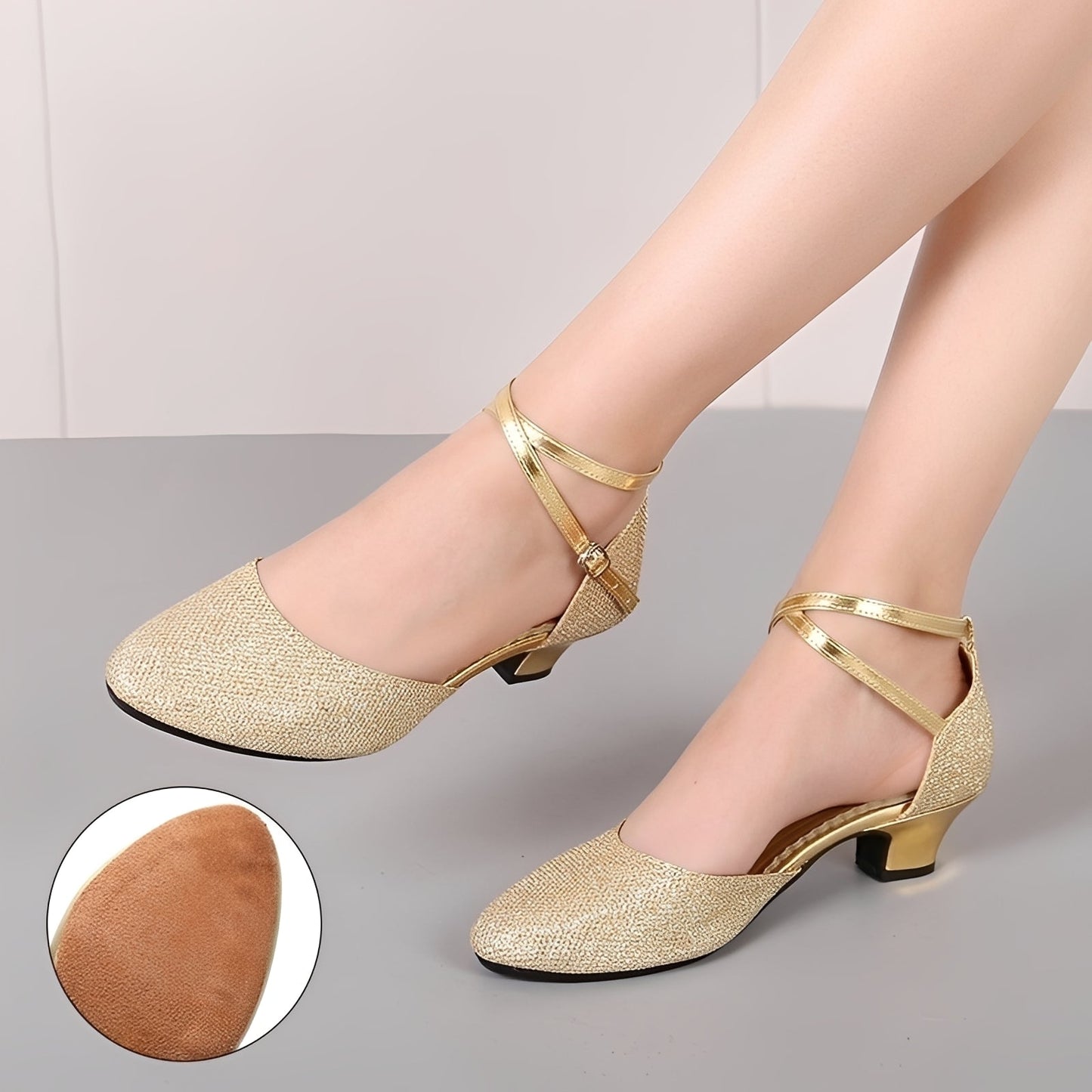 Carrie - Stylish glitter sandals for women