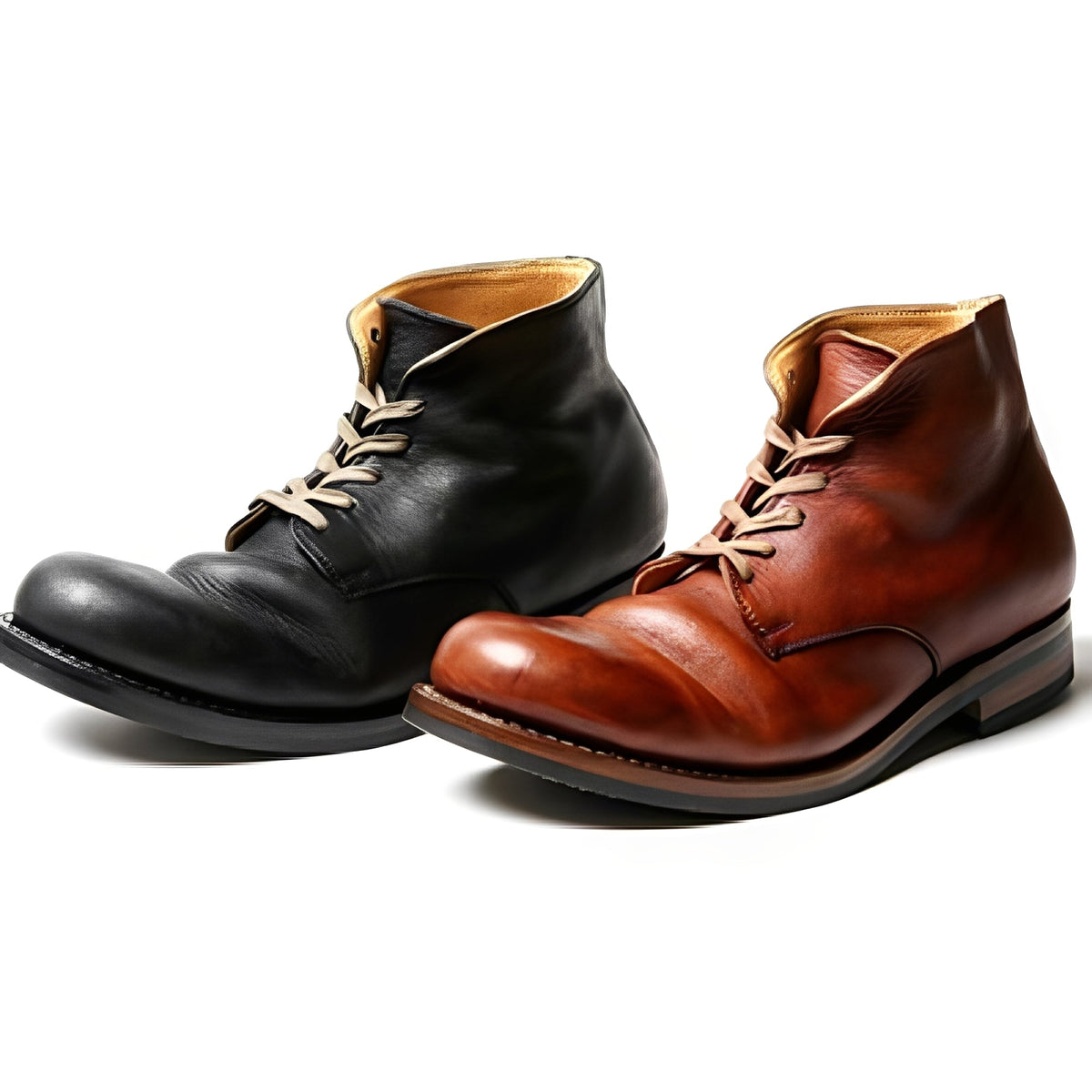 Roscoe - Traditional men's shoes with a rounded shaft