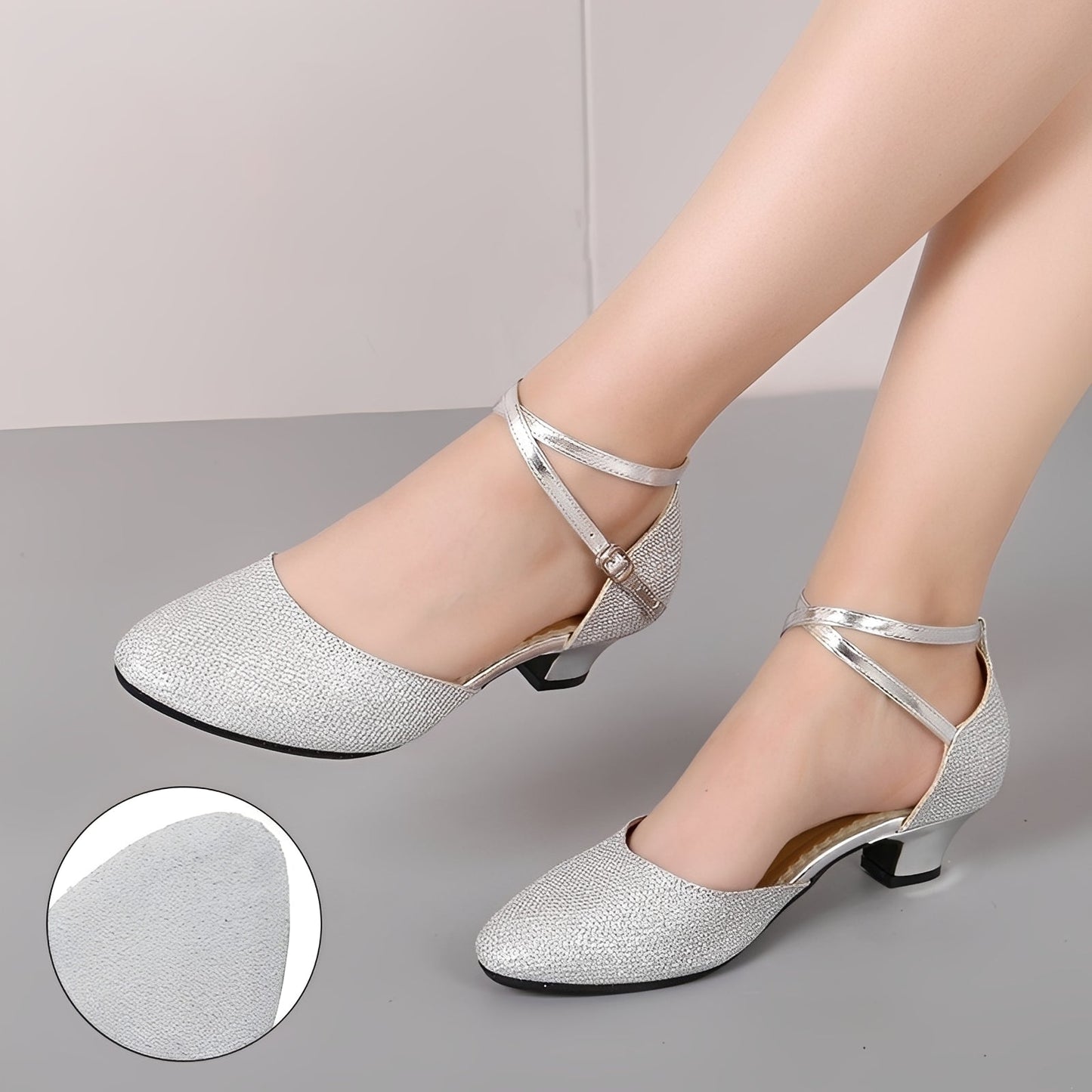 Carrie - Stylish glitter sandals for women