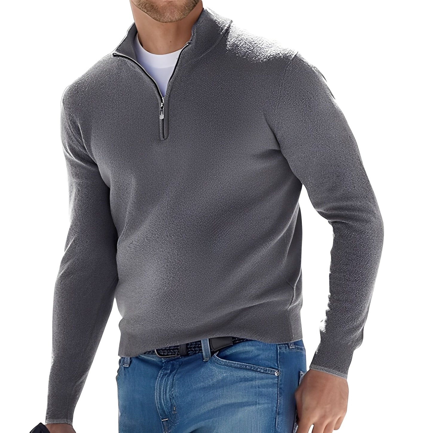 Ralph - Comfortable men's sweater with zipper