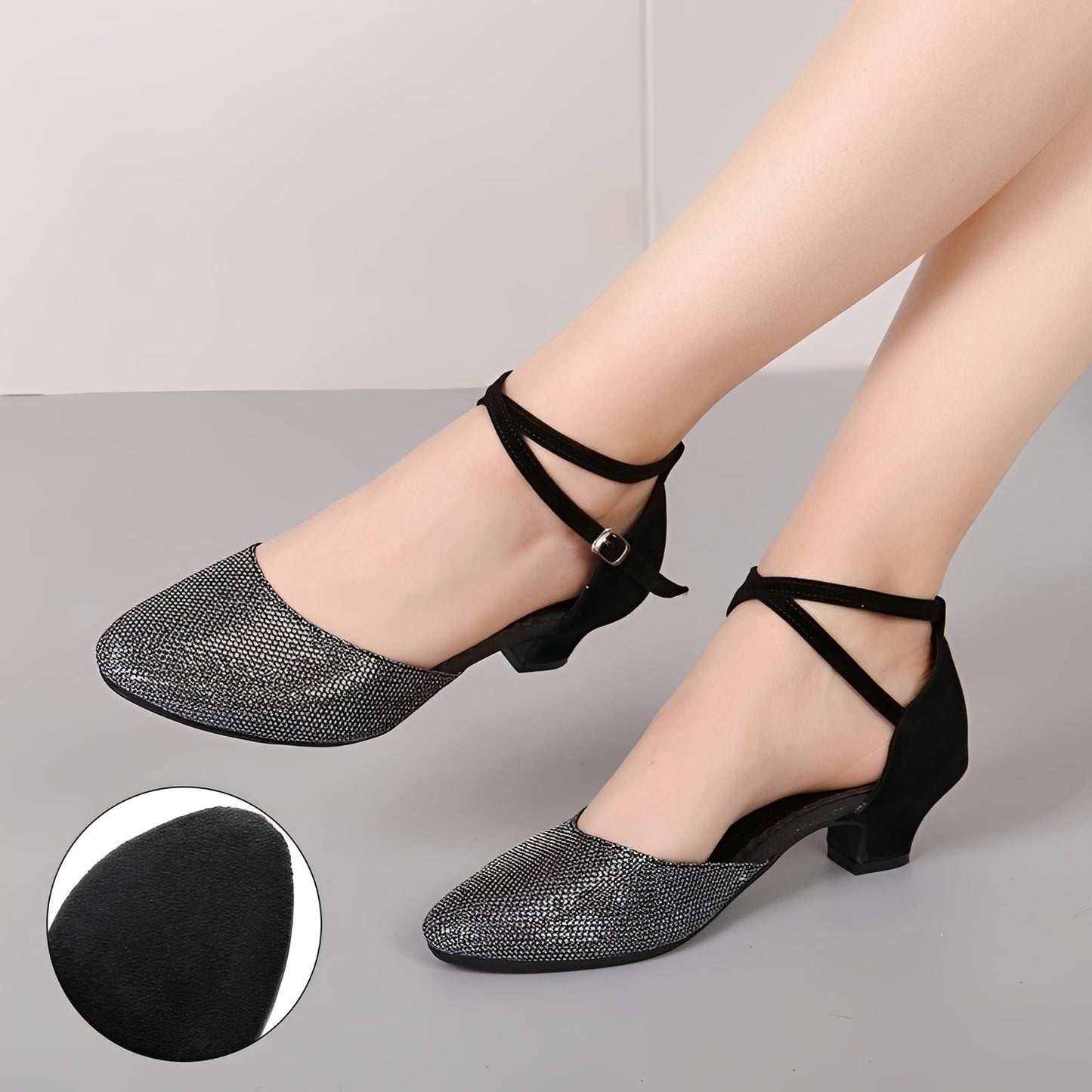 Carrie - Stylish glitter sandals for women