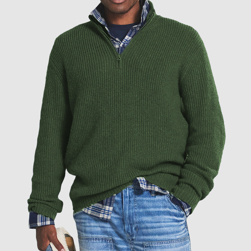 Sean - Cozy Half Zip Sweater For Men
