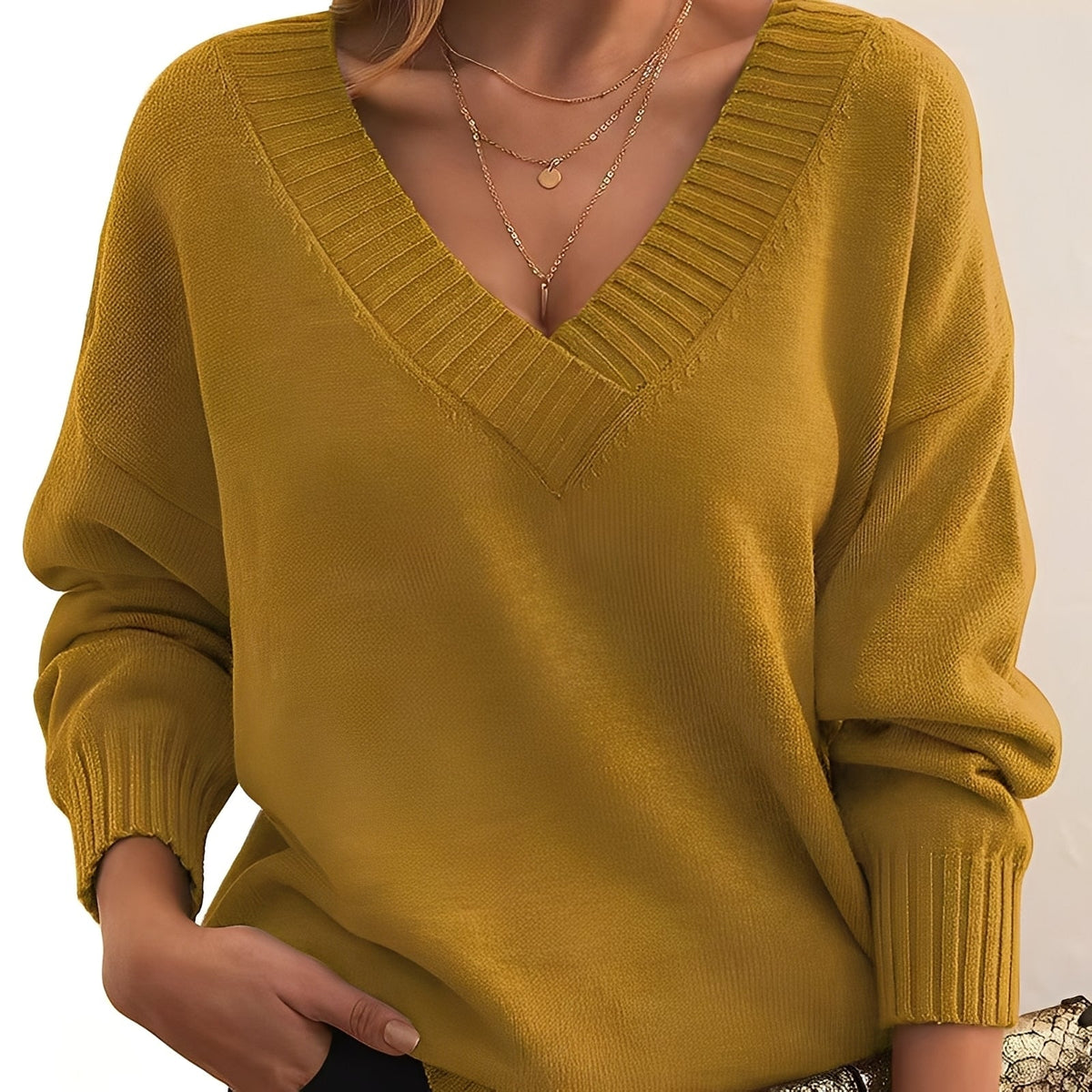 Elexa - Cozy V-neck sweater