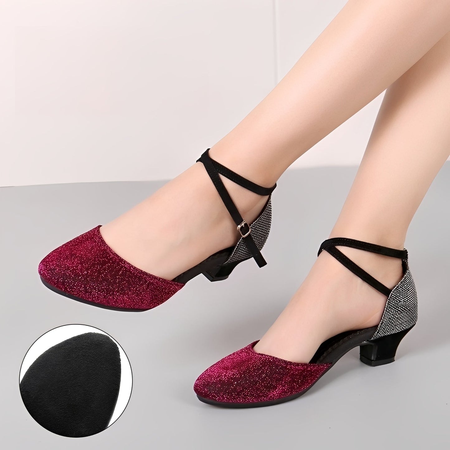 Carrie - Stylish glitter sandals for women