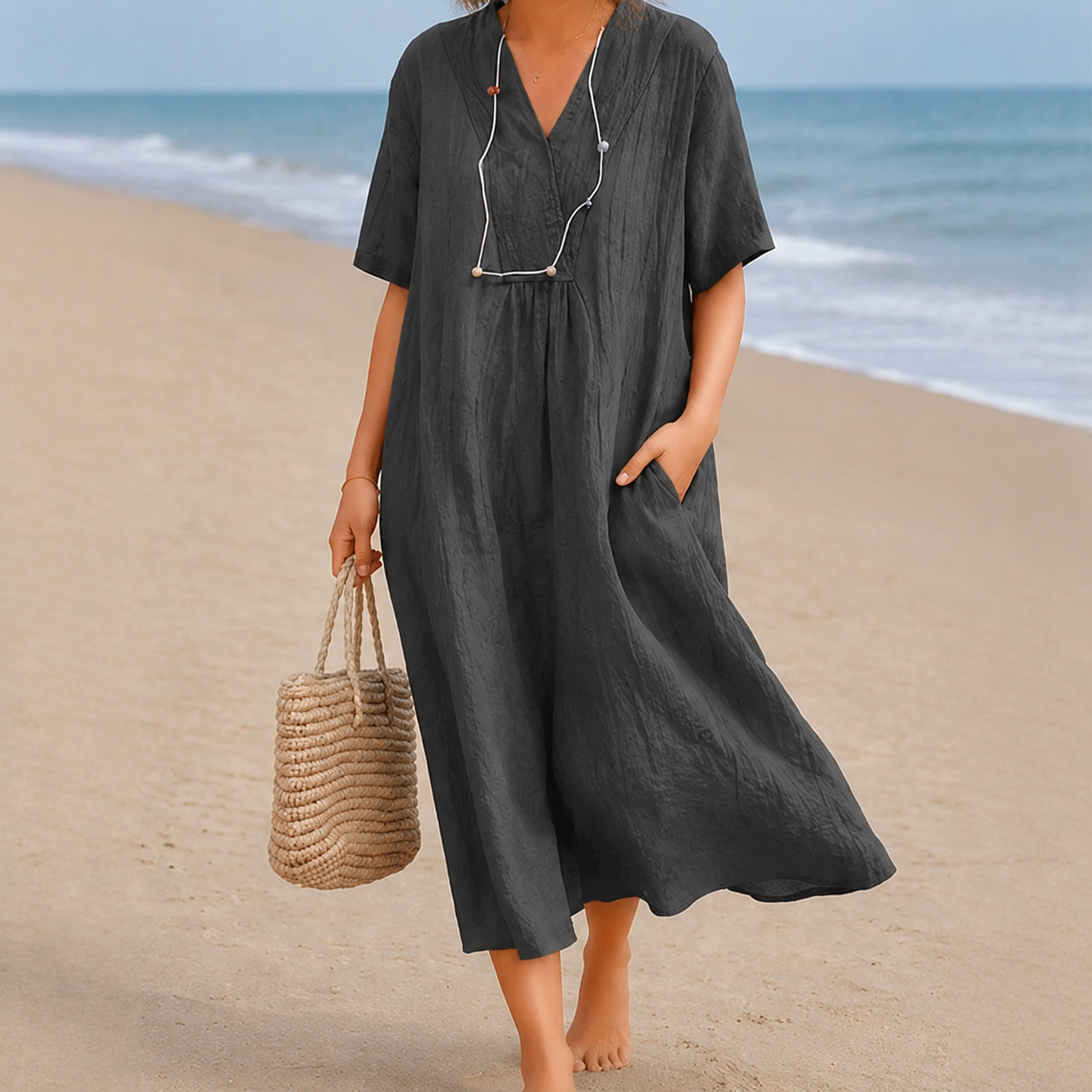Kendra - Casual V-Neck Dress