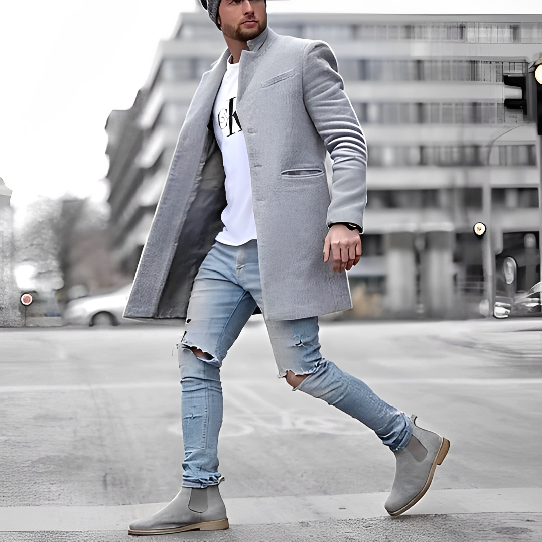 Kadeen - Trendy Slim Fit Topcoat