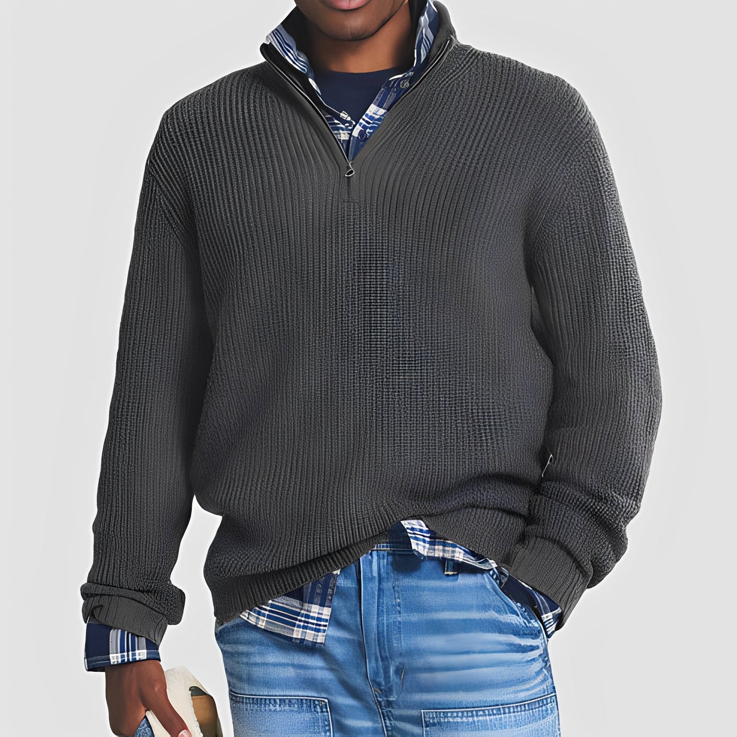 Constantine - Comfortable Pullover with Zipper for Men