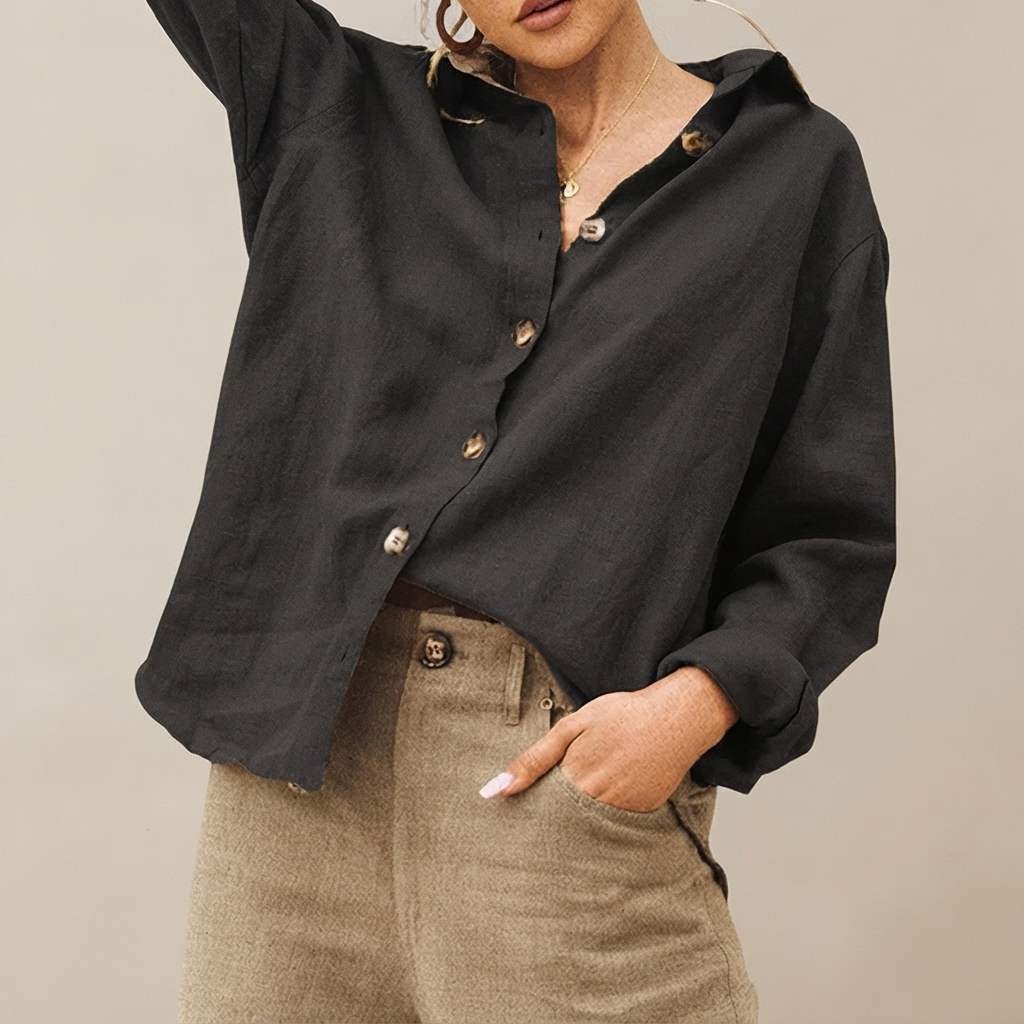 Jordilyn - Casual Button-Down Top