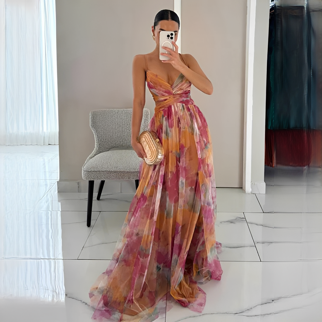 Darrisha - Stylish Cross Waist Maxi Dress