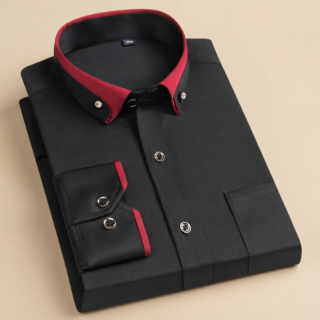 Giovanni - Flexible Long-Sleeve Polo Shirt