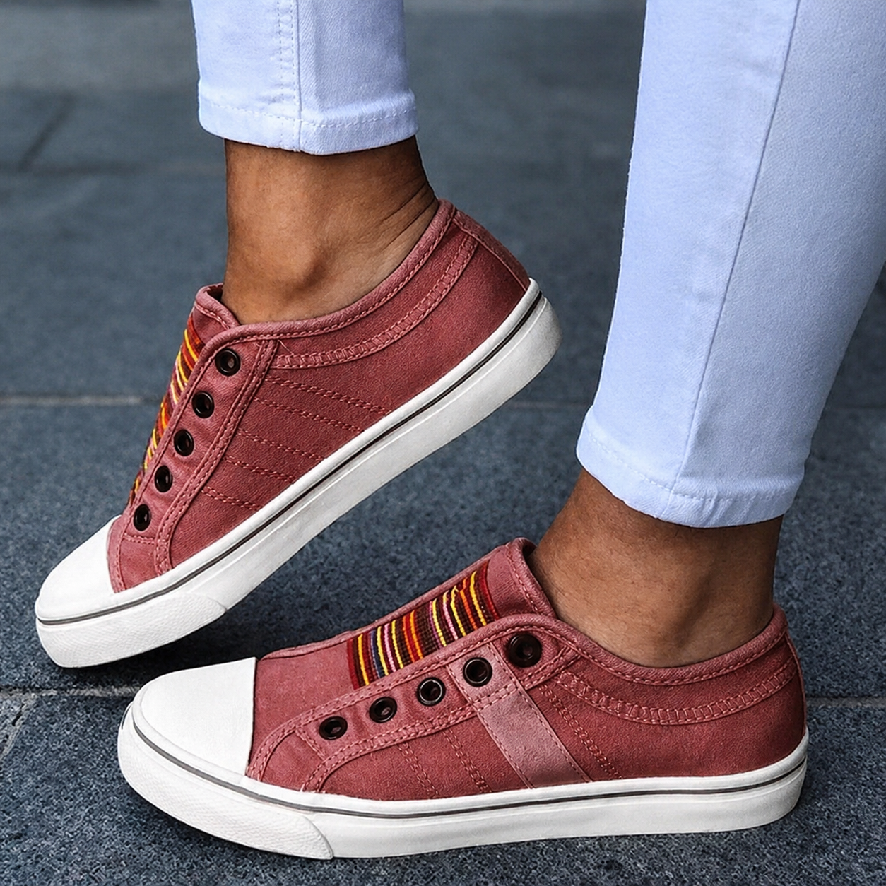 Jorrie - Classic Elastic Canvas Sneakers