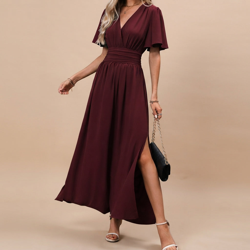 Leyli - Stylish Split Midi Dress