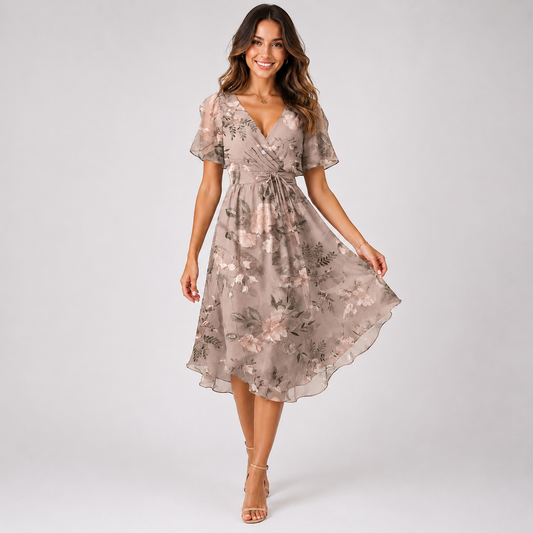 Elsinya - Chic and Flowing Midi Dress
