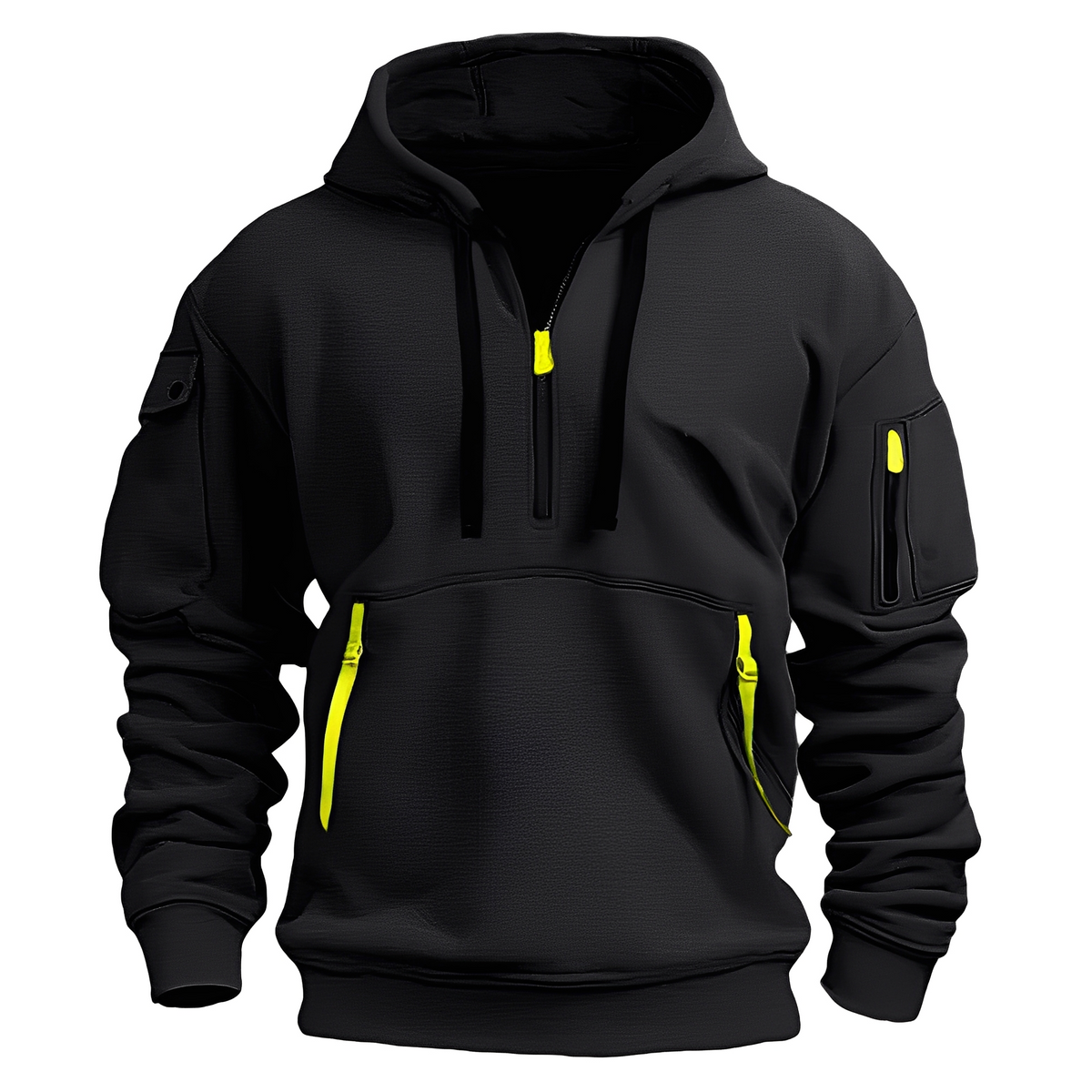 Paxton - Comfortable hoodie jacket with half zip