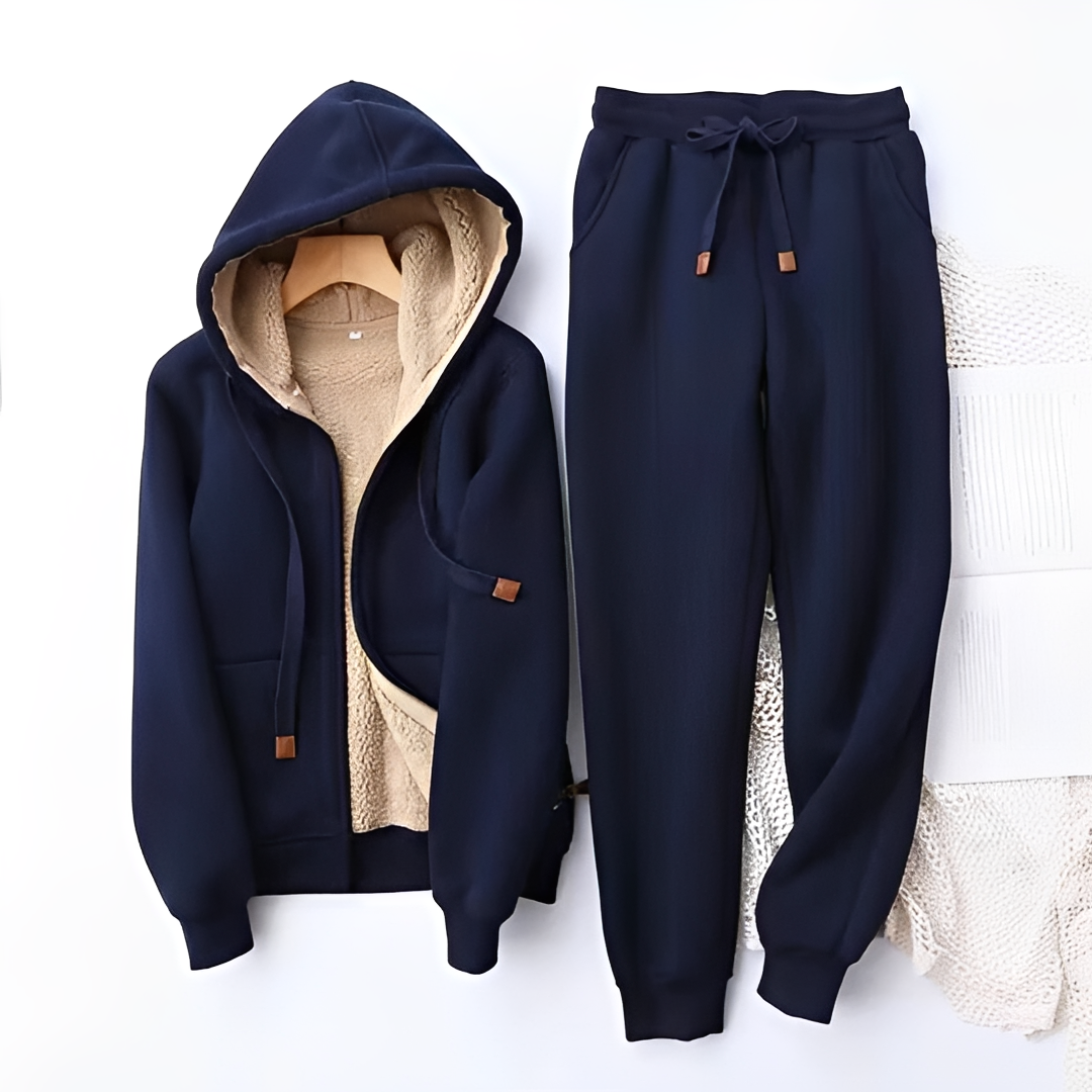 Madeline - Cozy Fleece Hooded Pants Set