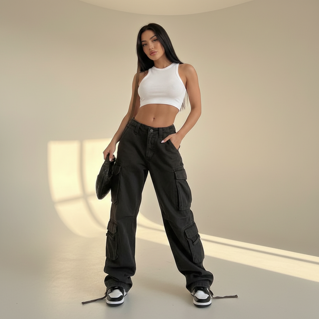 Kamley - Fashionable Loose-Fit Cargo Pants