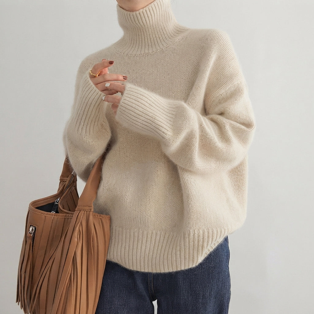 Lea - Elegant Turtleneck Sweater for Women