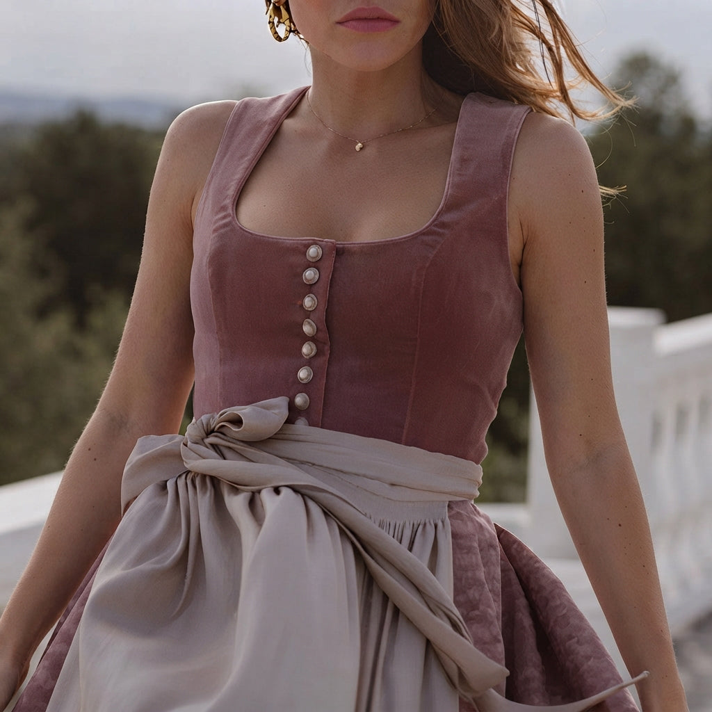 Greta - Elegant Dirndl with Square Neckline