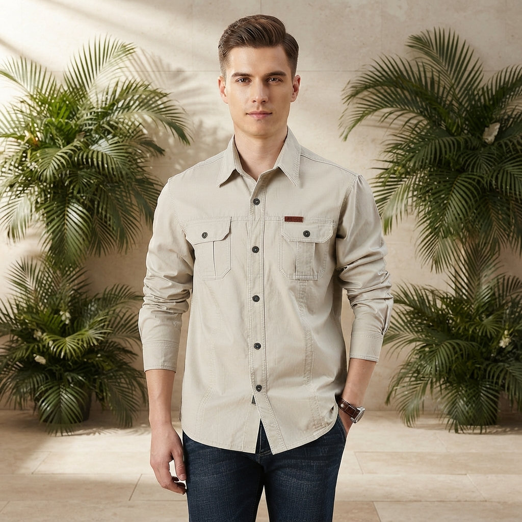 Hayden - Multi-Pocket Long-Sleeve Utility Shirt