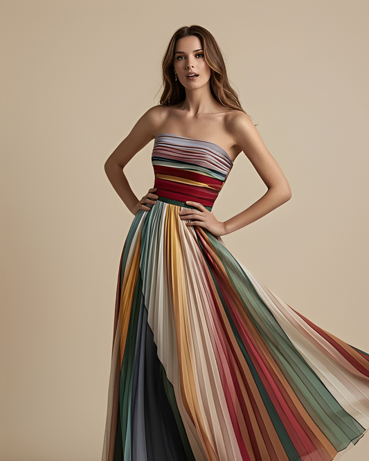 Katia - Elegant Strapless Maxi Dress