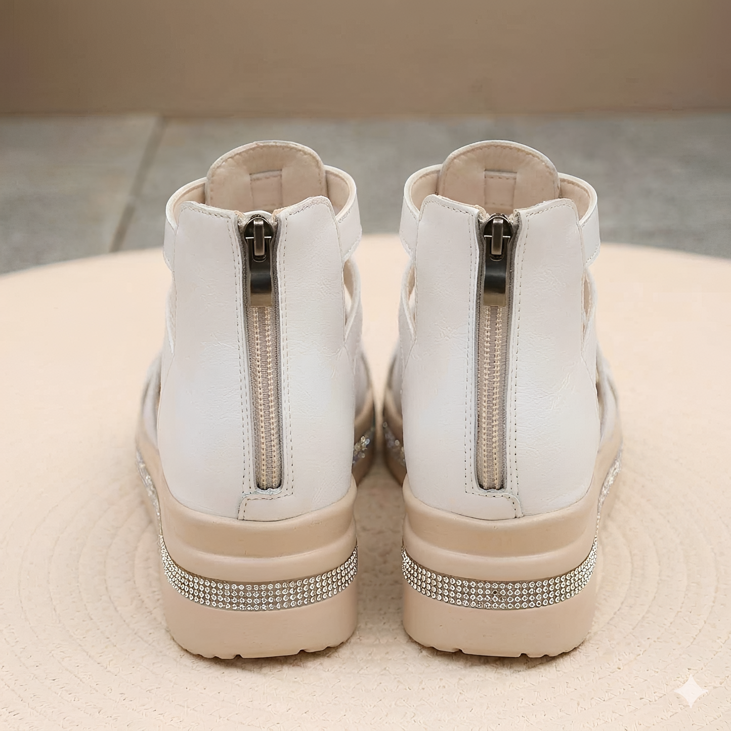 Eileen - Stylish Sandals with Back Zipper