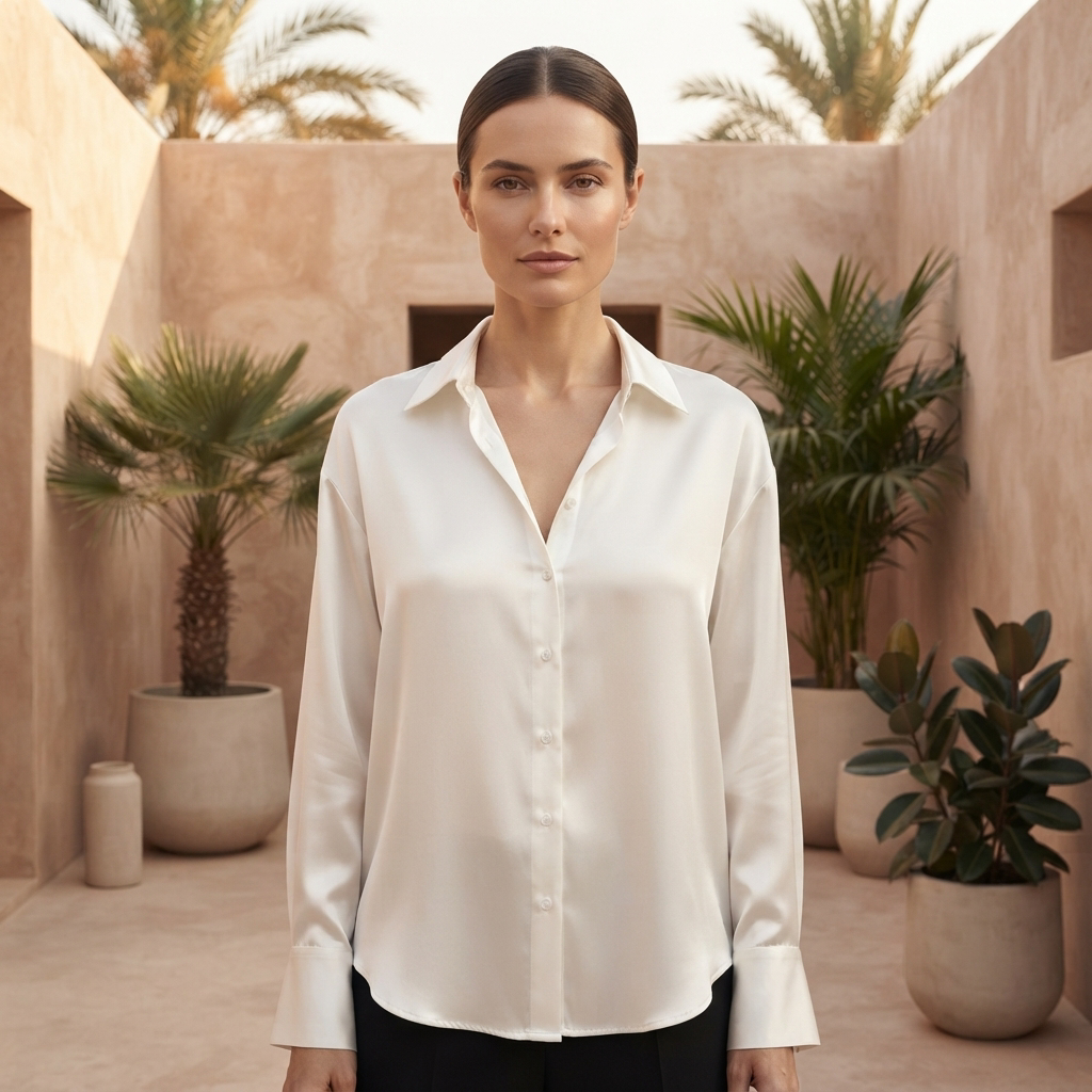 Chazzy - Casual Shiny Blouse