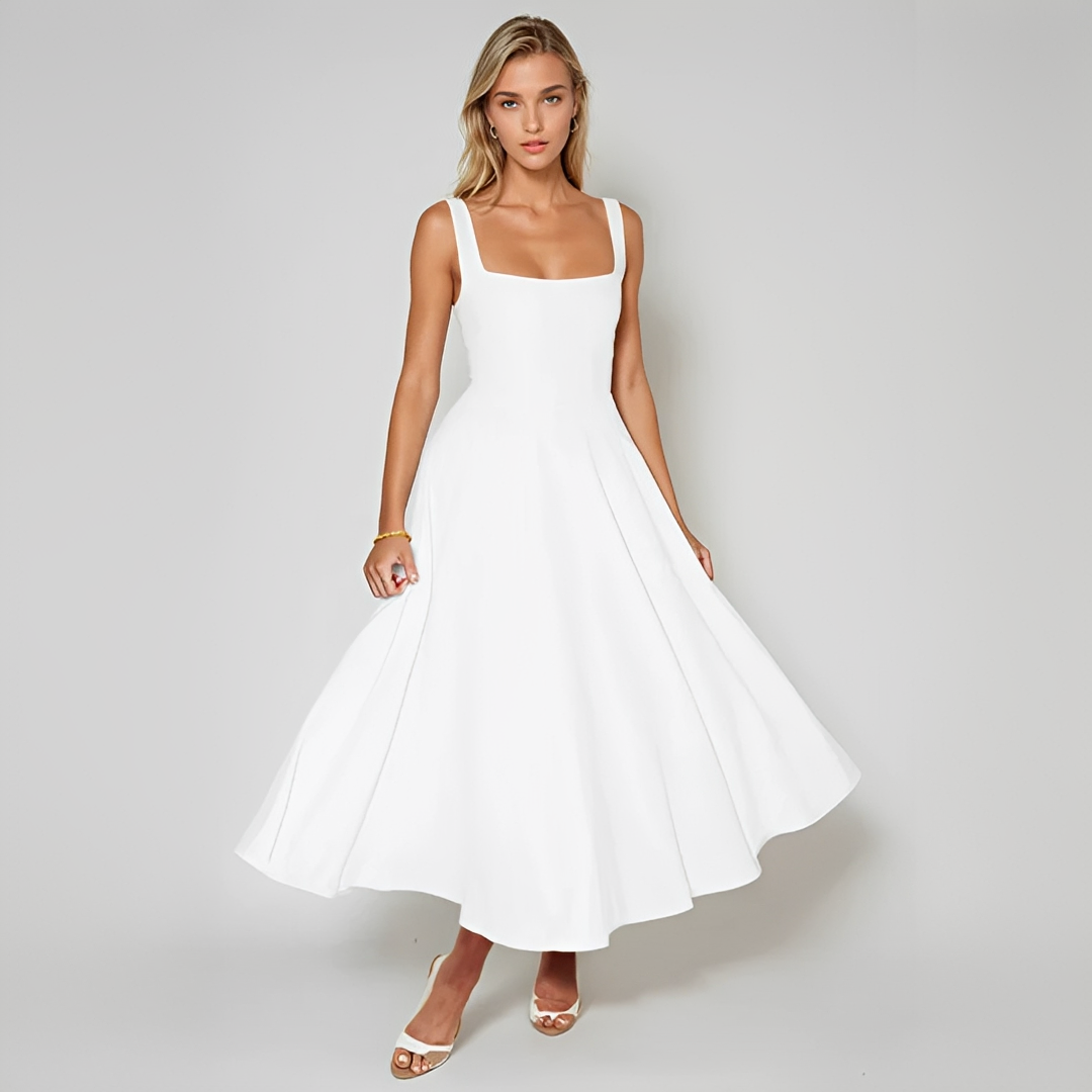 Yarabelle - Stylish Midi Dress with Shoulder Straps